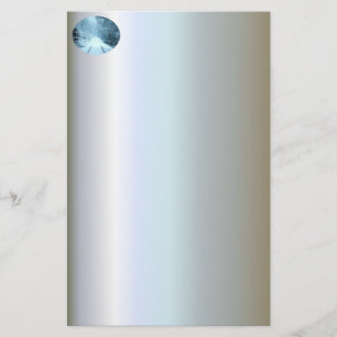 Kerstsneeuw op het spoor briefpapier