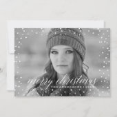 Kerstsneeuw overlay twee foto kaart (Voorkant)