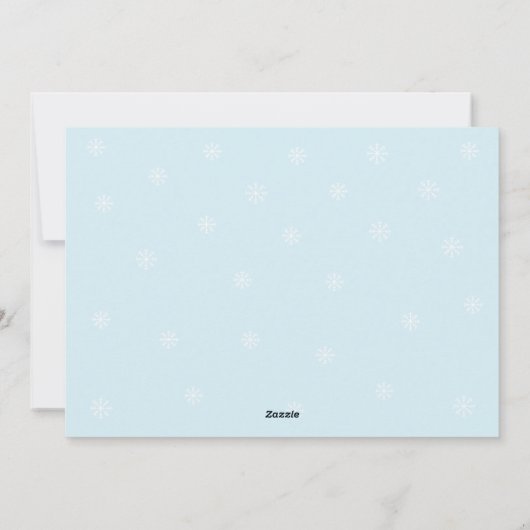 Kerstsneeuw Scene 2zijdig/plat/kaart/& env 7"x5" Feestdagenkaart (Achterkant)