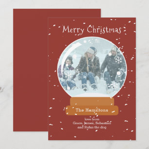 Kerstsneeuw Wereldbol Foto op maat van Kaart