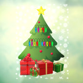 Kerstsneeuwbomen Cadeau Home Storefront Vinyl Raamsticker (Vel 3)