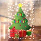 Kerstsneeuwbomen Cadeau Home Storefront Vinyl Raamsticker (Vel 2)