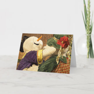 Kerstsneeuwdansers Feestdagen Kaart