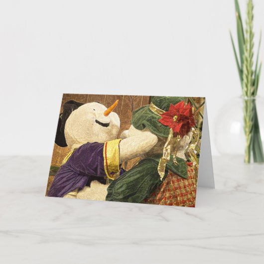 Kerstsneeuwdansers Feestdagen Kaart (Voorkant)