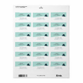 Kerstsneeuwgebergte | Terugkeeradres Scandi Etiket (Full Sheet)