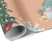 kerstsneeuwknomes cadeaupapier (Rol Hoek)