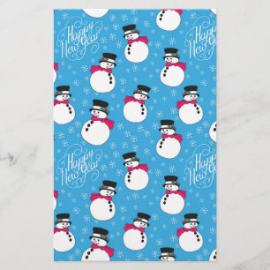 Kerstsneeuwman Briefpapier