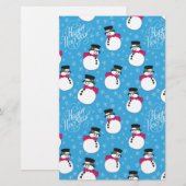 Kerstsneeuwman Briefpapier (Voorkant / Achterkant)