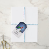 Kerstsneeuwman Cadeaulabel (Met Touw)