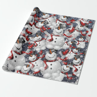 Kerstsneeuwman Cadeaupapier