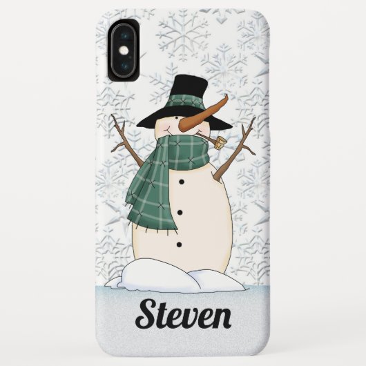 Kerstsneeuwman Case-Mate iPhone Case (Achterkant)