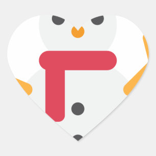 kerstsneeuwman emoji hart sticker