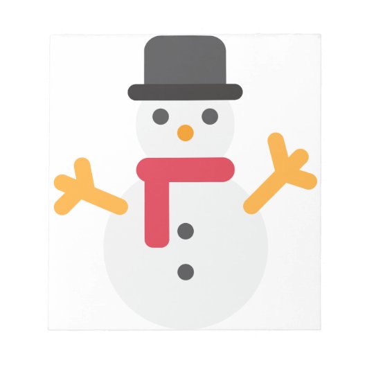 kerstsneeuwman emoji notitieblok (Voorkant)