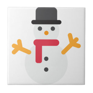 kerstsneeuwman emoji tegeltje