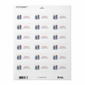 Kerstsneeuwman Etiket (Full Sheet)