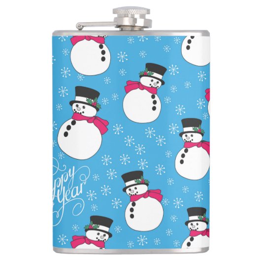 Kerstsneeuwman Heupfles (Voorkant)