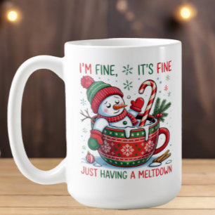 Kerstsneeuwman Ik Ga Smelten Cacao Koffiemok