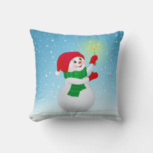 Kerstsneeuwman Kussen