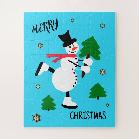 Kerstsneeuwman Legpuzzel (Verticaal)