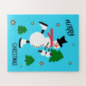 Kerstsneeuwman Legpuzzel (Horizontaal)