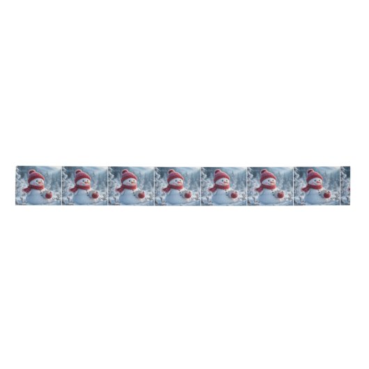 Kerstsneeuwman met warme chocolademelk lint (Voorkant)