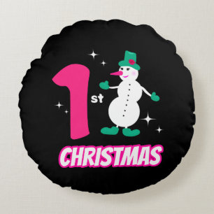 Kerstsneeuwman  rond kussen