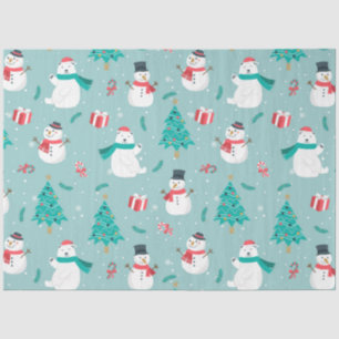 Kerstsneeuwmanpatronen ontwerp 2 tissuepapier