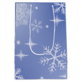 Kerstsneeuwvlok Decoratie Medium Cadeautas (Achterkant)