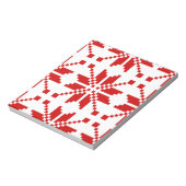 Kerstsneeuwvlok Kerstpatroon Notitieblok (Gedraaid)
