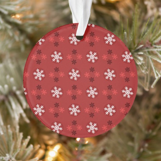 Kerstsneeuwvlok Kunstpatroon Ornament (Boom)