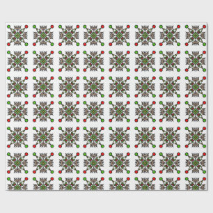 Kerstsneeuwvlok Mandala Cadeaupapier