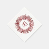 Kerstsneeuwvlok Monogram Servet (Hoek)