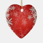 Kerstsneeuwvlokken Keramisch Ornament (Rechts)