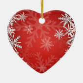 Kerstsneeuwvlokken Keramisch Ornament (Voorkant)