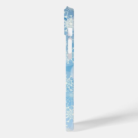 Kerstsneeuwvlokken op een blauwe achtergrond Case-Mate iPhone case (Achterkant / Links)