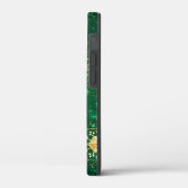 Kerstsneeuwvlokken op groene achtergrond Case-Mate iPhone case (Achterkant / Links)