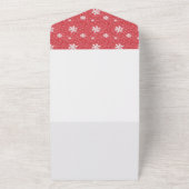 Kerstsneeuwvlokken op Kerstavond Uitnodiging Serve (Buitenkant)