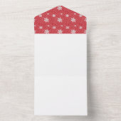 Kerstsneeuwvlokken op Kerstavond Uitnodiging Serve (Binnen)