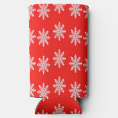 Kerstsneeuwvlokken op rood (Achterkant)