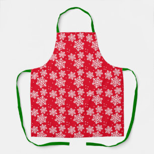 Kerstsneeuwvlokken rood schort