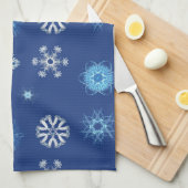 Kerstsneeuwvlokken Theedoek (Quarter Fold)