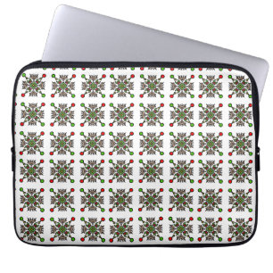 Kerstsneeuwvlokmandala Laptop Sleeve