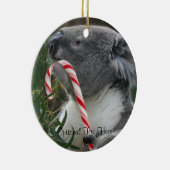 Kerstsnoe Cane Koala Keramisch Ornament (Rechts)