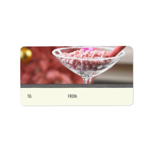 kerstSnoep Cocktail Gift Labels (Voorkant)