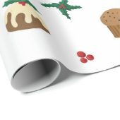 kerstsnoep en maîtletoe cadeaupapier (Rol Hoek)