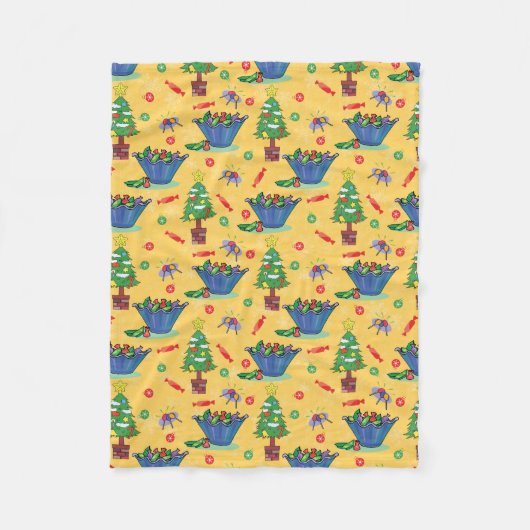 kerstsnoep fleece deken (Voorkant)