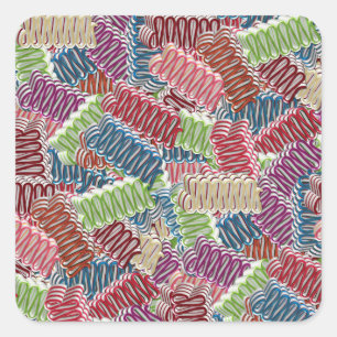 kerstSnoep-SQUARE-STICKERS Vierkante Sticker