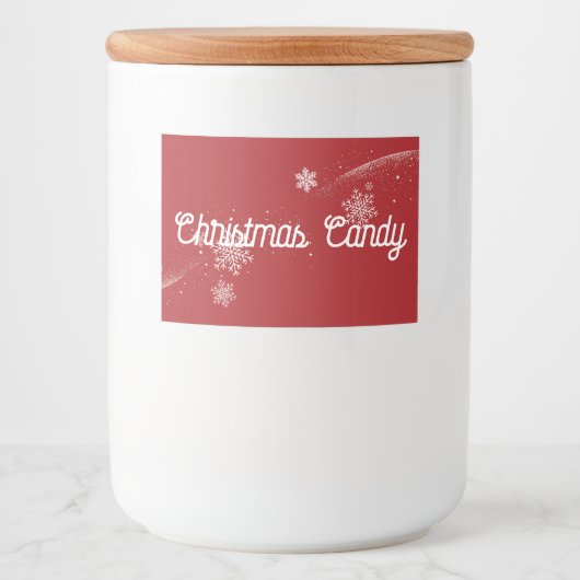 kerstSnoep Voedselcontainer Etiket (Voorkant)