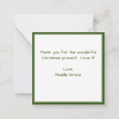 kerstsnoepje Dank je wel briefkaart (Achterkant)