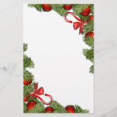 kerstsnoepje en boomdetail briefpapier (Voorkant)